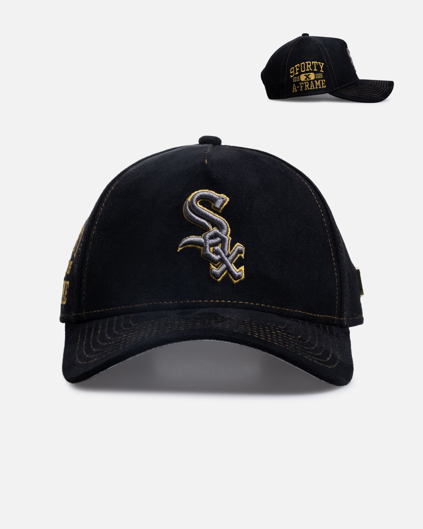 New Era Chicago White Sox 'Statement Suede 10 Year Anniversary' 9FORTY A-Frame Snapback Black Suede