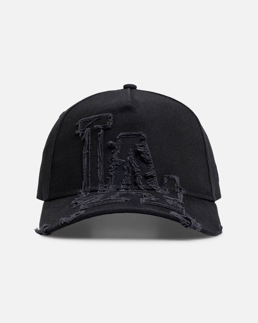New Era Los Angeles Dodgers 'Applique Distressed' 9FORTY A-Frame Snapback Navy