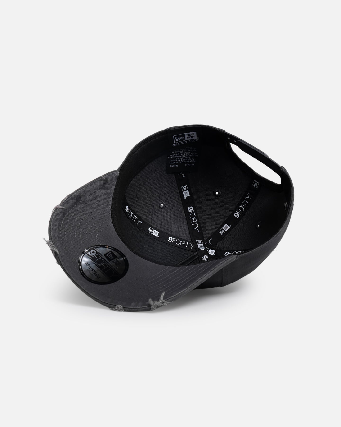 New Era Los Angeles Dodgers 'Applique Distressed' 9FORTY A-Frame Snapback Graphite
