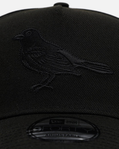 New Era Baltimore Orioles 'Easy Black' 9FORTY A-Frame Snapback Black/Black