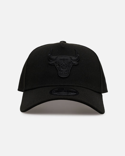 New Era Chicago Bulls 'Easy Black' 9FORTY A-Frame Snapback Black/Black