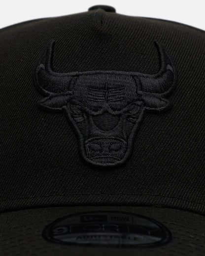 New Era Chicago Bulls 'Easy Black' 9FORTY A-Frame Snapback Black/Black