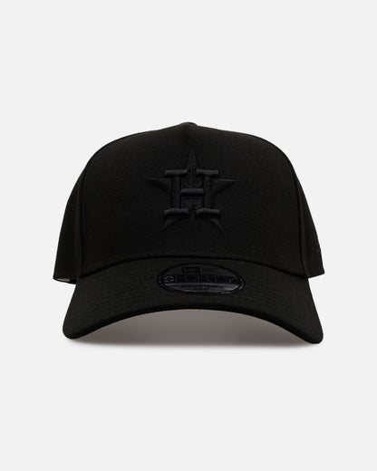 New Era Houston Astros 'Easy Black' 9FORTY A-Frame Snapback Black/Black