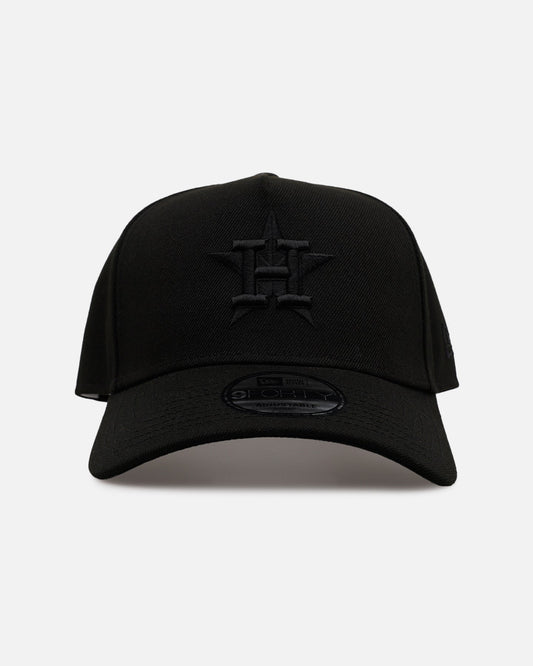 New Era Houston Astros 'Easy Black' 9FORTY A-Frame Snapback Black/Black