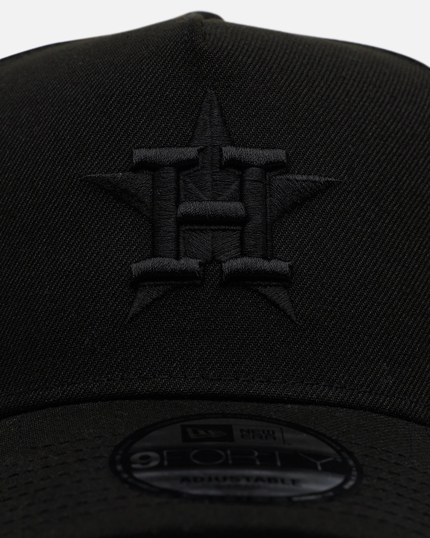New Era Houston Astros 'Easy Black' 9FORTY A-Frame Snapback Black/Black