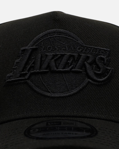 New Era Los Angeles Lakers 'Easy Black' 9FORTY A-Frame Snapback Black/Black