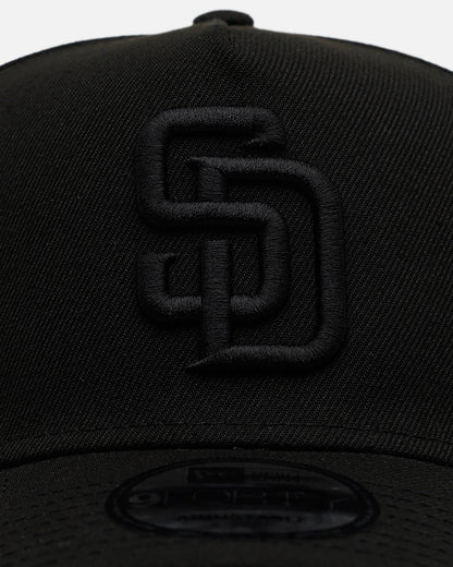 New Era San Diego Padres 'Easy Black' 9FORTY A-Frame Snapback Black/Black