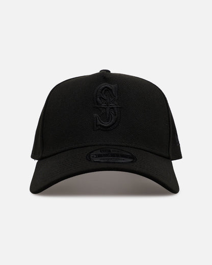 New Era Seattle Mariners 'Easy Black' 9FORTY A-Frame Snapback Black/Black