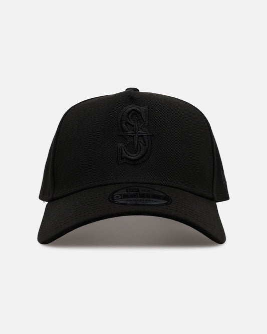 New Era Seattle Mariners 'Easy Black' 9FORTY A-Frame Snapback Black/Black
