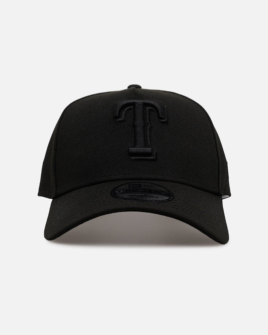 New Era Texas Rangers 'Easy Black' 9FORTY A-Frame Snapback Black/Black