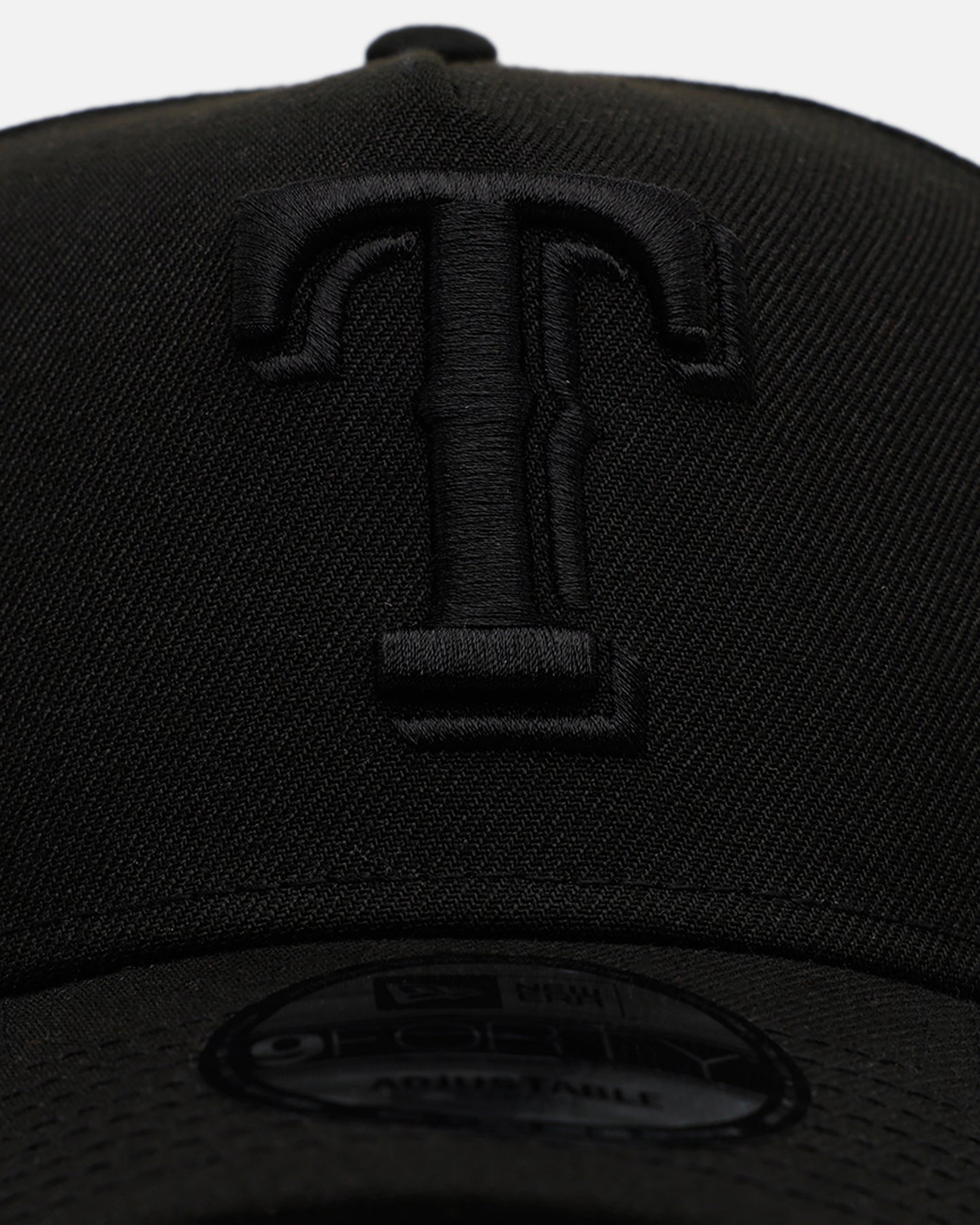 New Era Texas Rangers 'Easy Black' 9FORTY A-Frame Snapback Black/Black