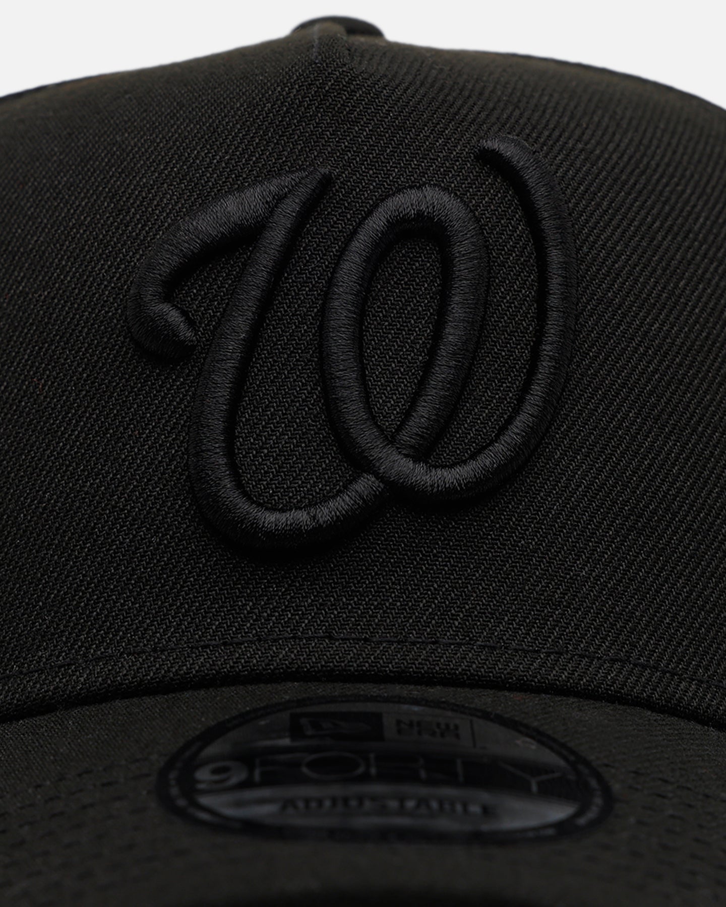New Era Washington Nationals 'Easy Black' 9FORTY A-Frame Snapback Black/Black