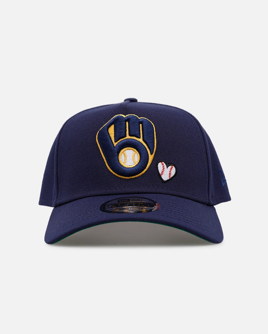 New Era Milwaukee Brewers 'Baseball Hearts' 9FORTY A-Frame Snapback Official Team Color