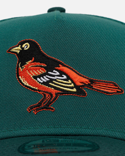 New Era Baltimore Orioles 'Citrus 2.0' 9FORTY A-Frame Snapback Dark Green/Orange