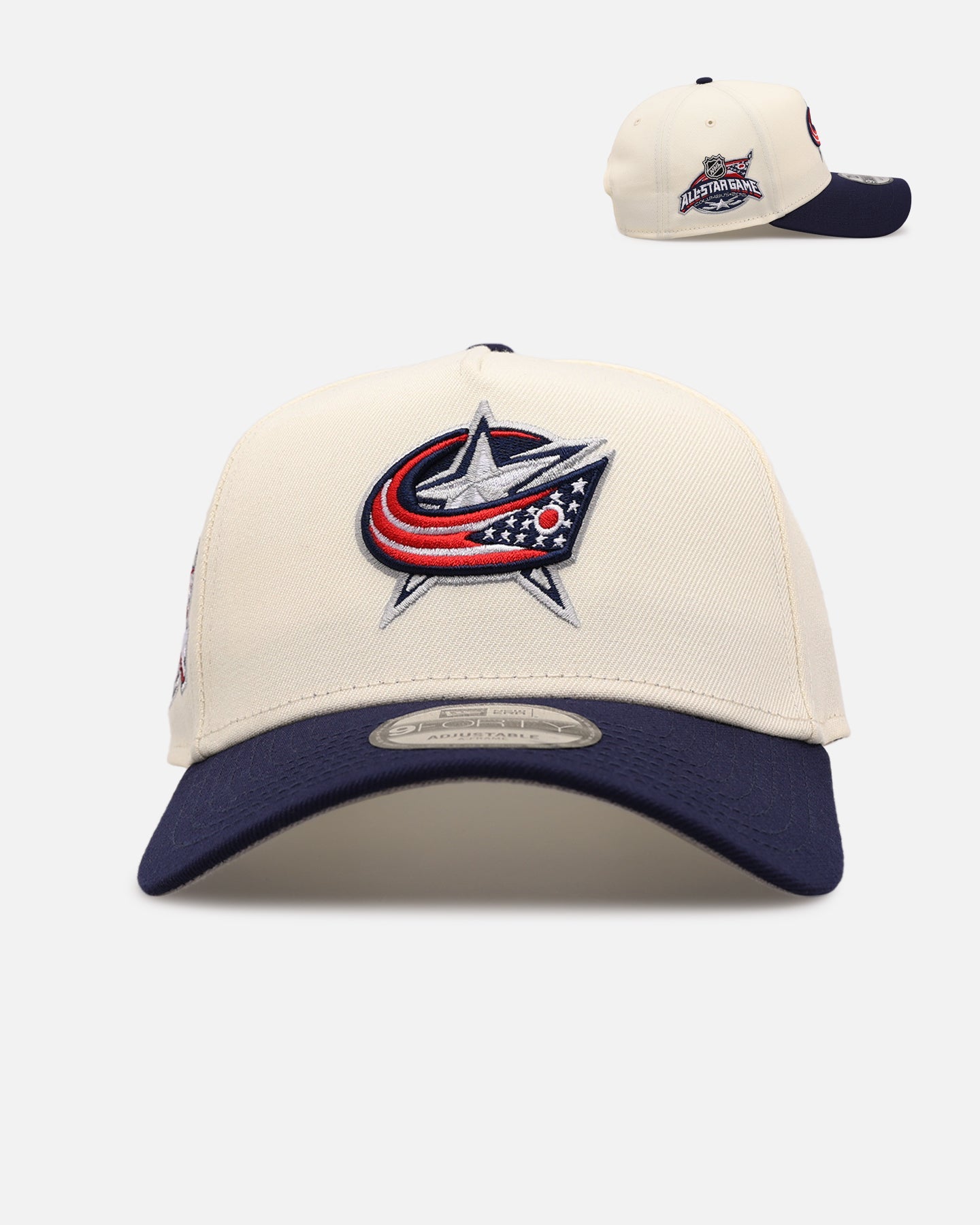 New Era Columbus Blue Jackets 'Team Color Visor' 9FORTY A-Frame Snapback Chrome/Official Team Color