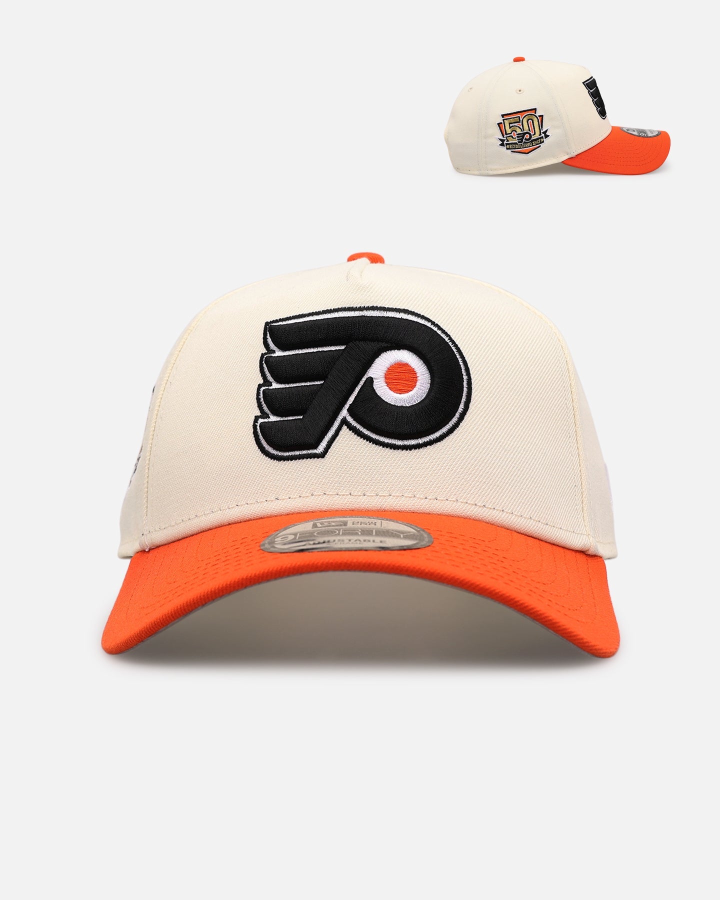 New Era Philadelphia Flyers 'Team Color Visor' 9FORTY A-Frame Snapback Chrome/Official Team Color