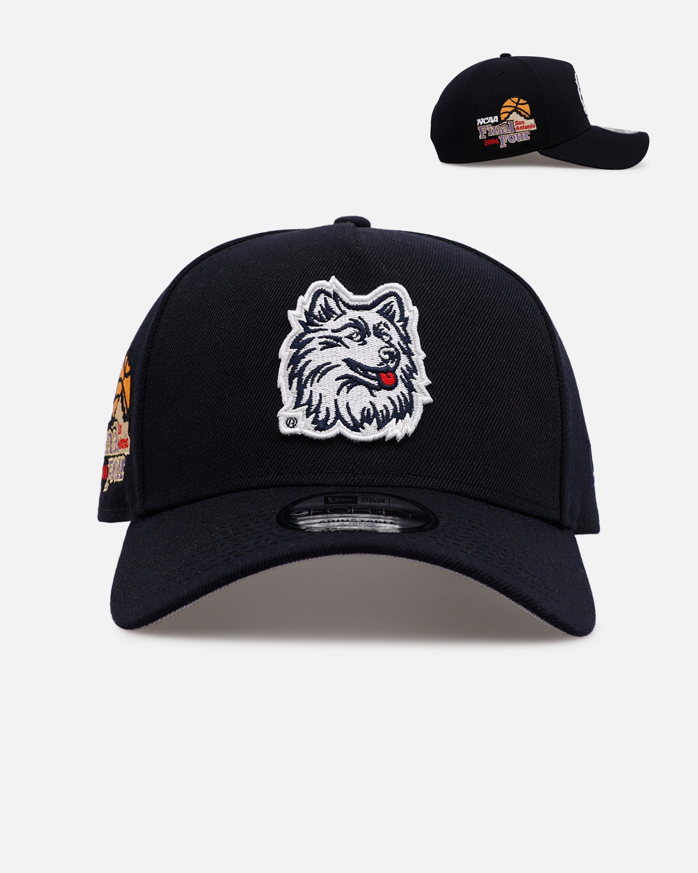 New Era UConn Huskies 'Retro Final Four' 9FORTY A-Frame Snapback Official Team Color