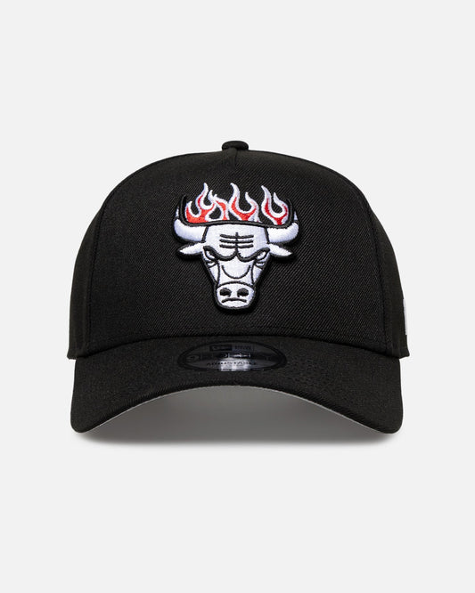 New Era Chicago Bulls 'Flame Logo' 9FORTY A-Frame Snapback Black