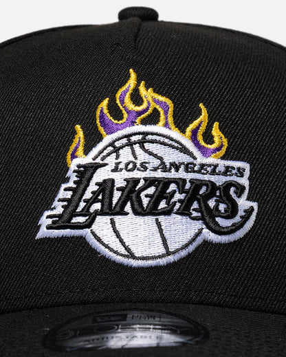 New Era Los Angeles Lakers 'Flame Logo' 9FORTY A-Frame Snapback Black