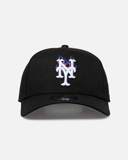 New Era New York Mets 'Flame Logo' 9FORTY A-Frame Snapback Black