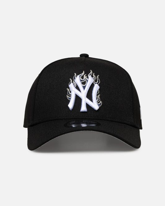 New Era New York Yankees 'Flame Logo' 9FORTY A-Frame Snapback Black