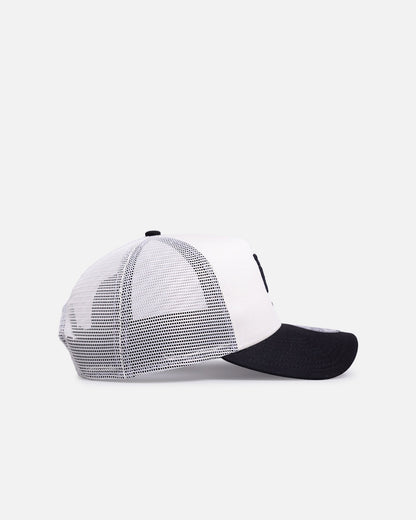 New Era Los Angeles Dodgers 'Upside Down Logo' 9FORTY A-Frame Trucker Snapback White/Black
