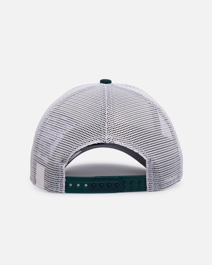 New Era Los Angeles Dodgers 'Upside Down Logo' 9FORTY A-Frame Trucker Snapback White/Green
