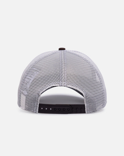 New Era Los Angeles Dodgers 'Upside Down Logo' 9FORTY A-Frame Trucker Snapback White/Brown