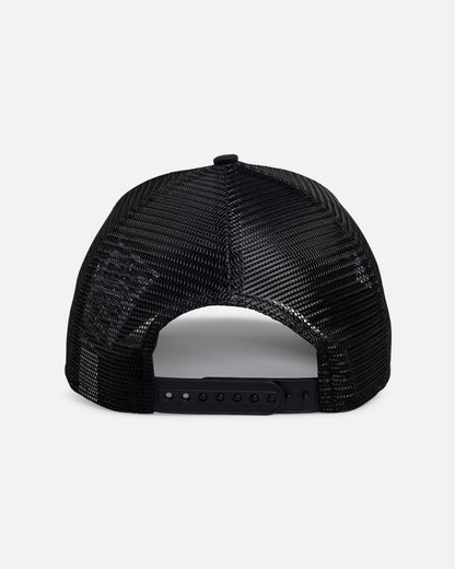 New Era Los Angeles Dodgers 'Rose Visor' 9FORTY A-Frame Trucker Snapback Black/Rose