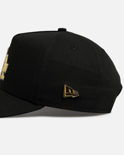 New Era Los Angeles Dodgers 'Canvas Chainstitch Project X' 9FORTY A-Frame Snapback Black/Gold