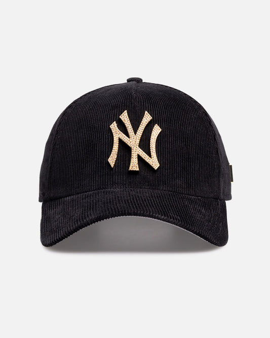 New Era New York Yankees 'Diamontee Cord' 9FORTY A-Frame Snapback Black Cord