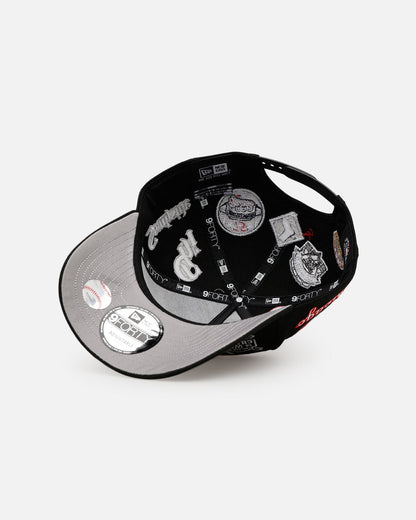 New Era Chicago White Sox 'All Over Embroidery' 9FORTY A-Frame Snapback Black