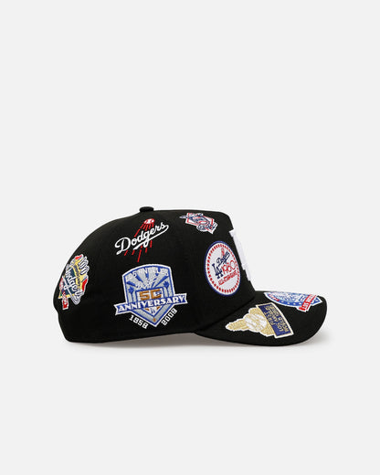 New Era Los Angeles Dodgers 'All Over Embroidery' 9FORTY A-Frame Snapback Black