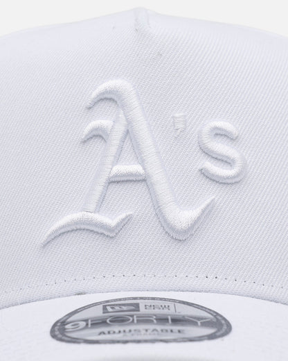 New Era Oakland Athletics 'Easy White' 9FORTY A-Frame Snapback White/White