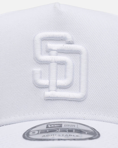New Era San Diego Padres 'Easy White' 9FORTY A-Frame Snapback White/White