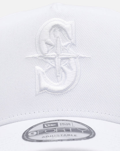 New Era Seattle Mariners 'Easy White' 9FORTY A-Frame Snapback White/White