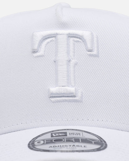 New Era Texas Rangers 'Easy White' 9FORTY A-Frame Snapback White/White
