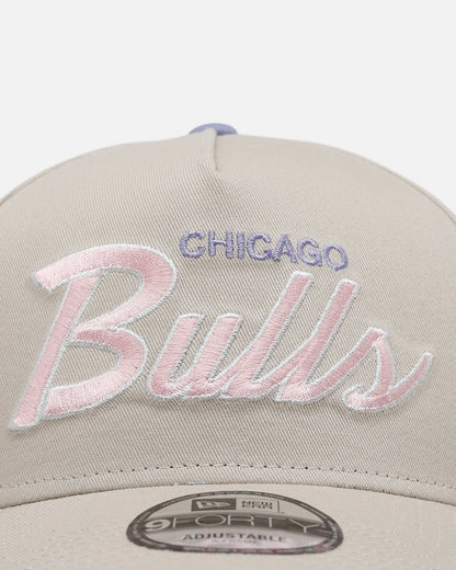 New Era Chicago Bulls 'Pastel 2.0' 9FORTY A-Frame Snapback Stone