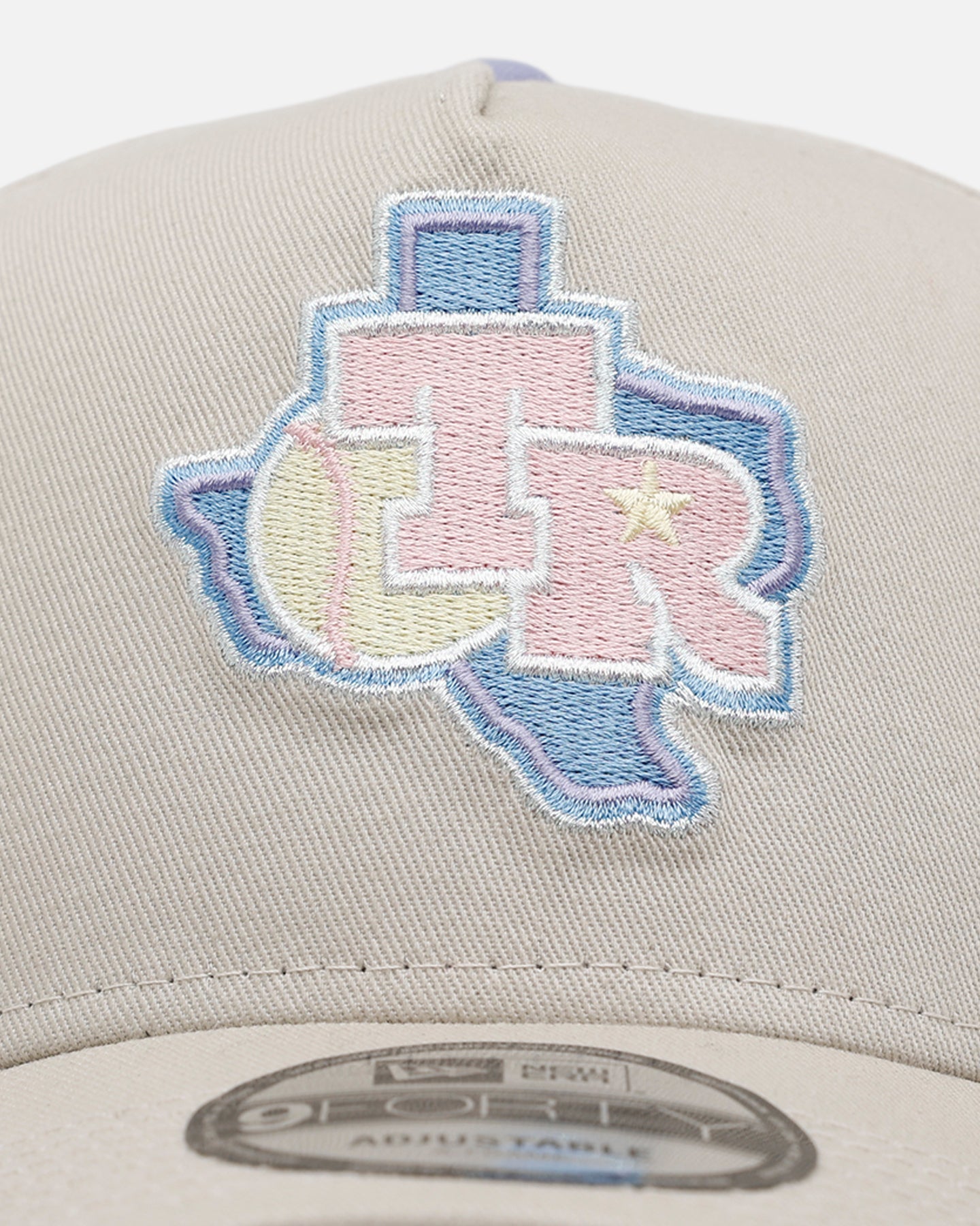 New Era Texas Rangers 'Pastel 2.0' 9FORTY A-Frame Snapback Stone