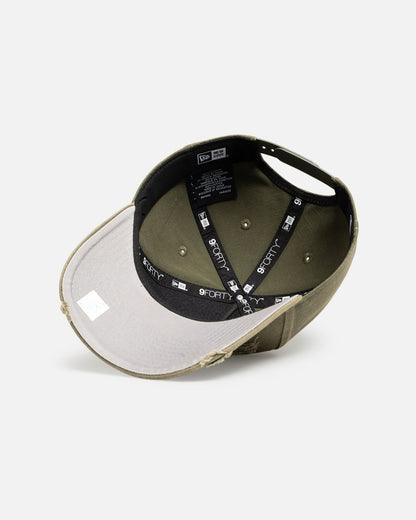 New Era Los Angeles Lakers 'Distressed Olive' 9FORTY A-Frame Snapback Olive