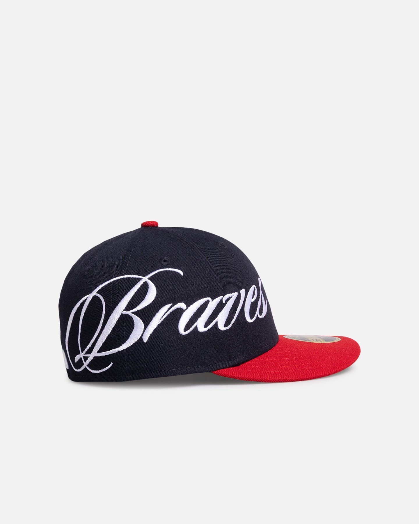 New Era Atlanta Braves 'MLB Side Script' 59FIFTY Fitted Navy