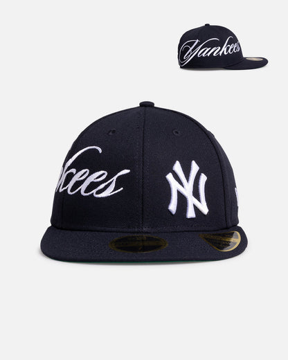 New Era New York Yankees 'MLB Side Script 59FIFTY Fitted Navy