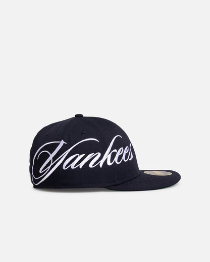 New Era New York Yankees 'MLB Side Script 59FIFTY Fitted Navy