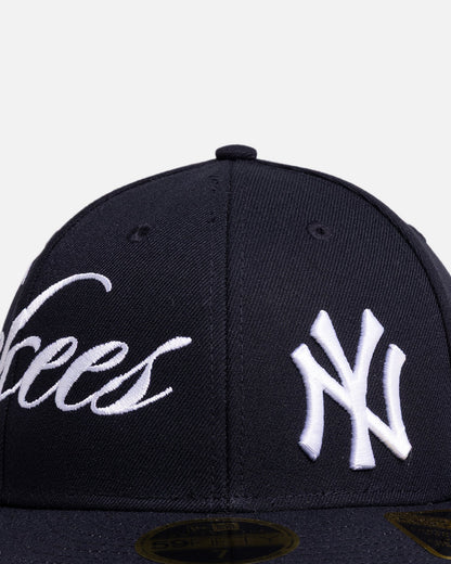 New Era New York Yankees 'MLB Side Script 59FIFTY Fitted Navy