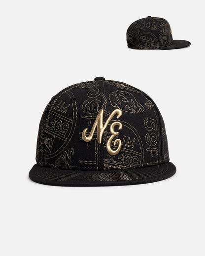 New Era New Era 'Sticker AOP' 59FIFTY Fitted Black