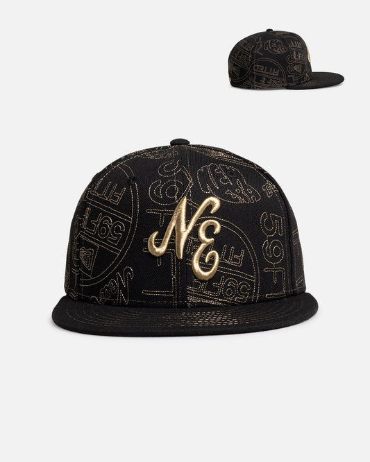 New Era New Era 'Sticker AOP' 59FIFTY Fitted Black