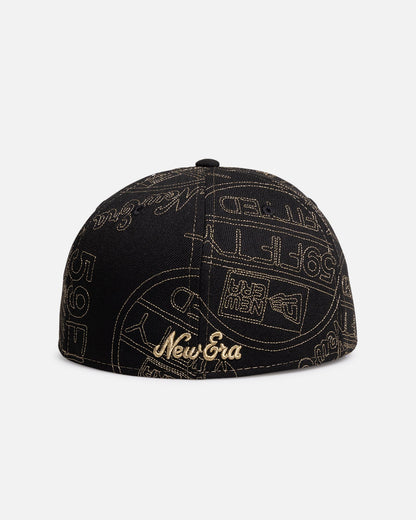 New Era New Era 'Sticker AOP' 59FIFTY Fitted Black