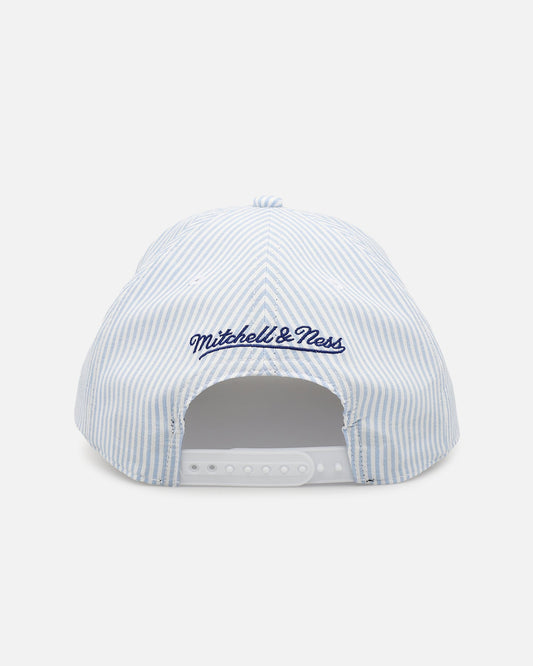 Mitchell & Ness Los Angeles Lakers 'Seersucker' Pro Pinch Snapback Blue/White