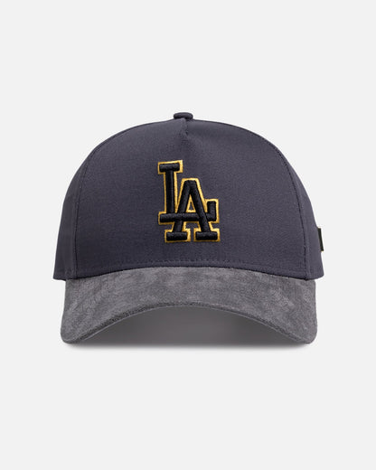 New Era Los Angeles Dodgers 'Suede Visor' 9FORTY A-Frame Snapback Graphite
