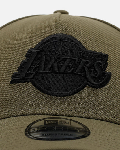 New Era Los Angeles Lakers 'Easy Olive' 9FORTY A-Frame Snapback Olive